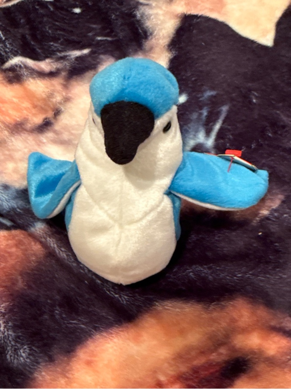 Ty Rocket The Blue Jay Beanie Baby Plush Toy-very Clean